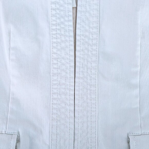 ANN TAYLOR LOFT Women's Bolero Textured Trim Jacket  Size M  Ivory  NWT - Picture 4 of 8
